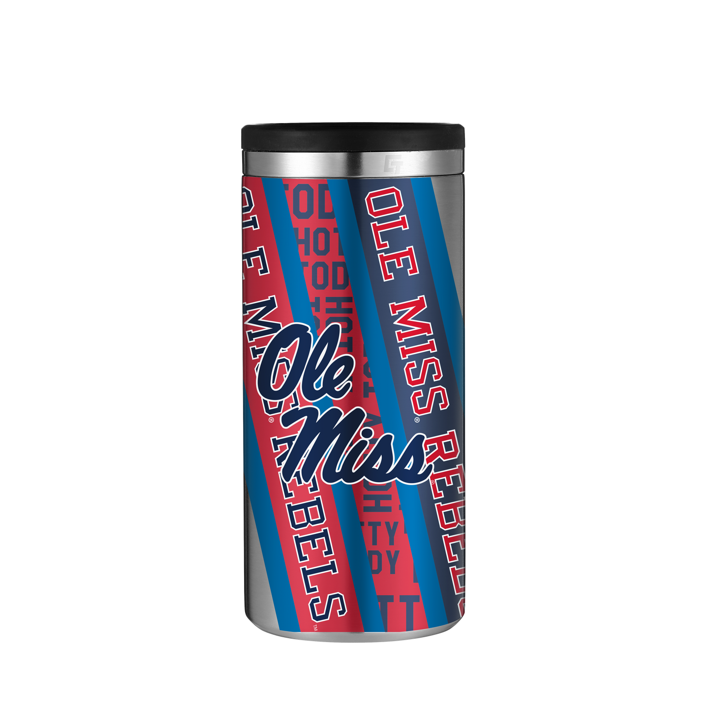 Ole Miss Stainless Steel Skinny Can Koozie