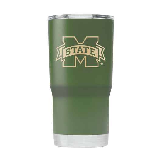 Mississippi State 20oz Olive Green Tumbler - American Flag Design