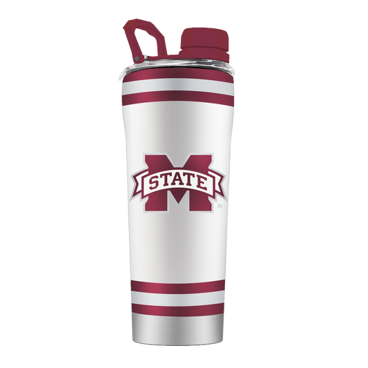 Mississippi State White Stainless Steel Shaker