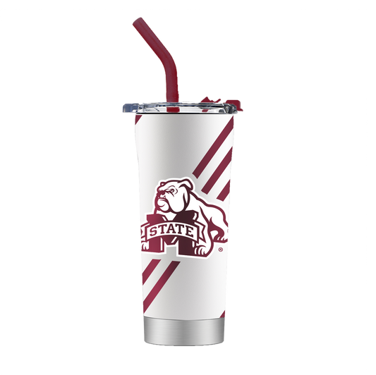 Mississippi State White Straw Tumbler