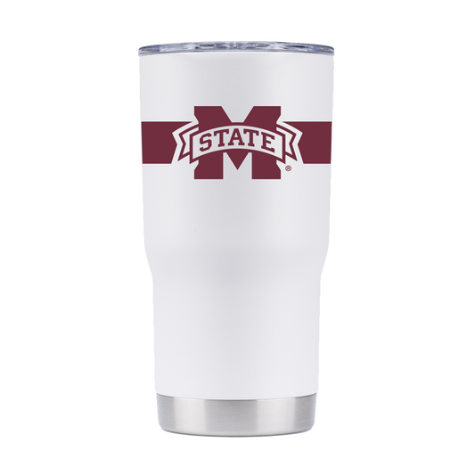 Mississippi State 20oz White Stainless Steel Tumbler