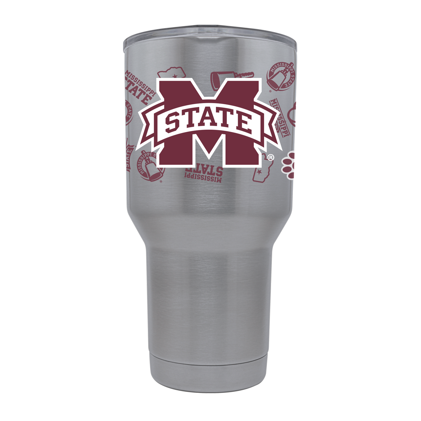 Mississippi State 30oz Stainless Steel Tumbler - All Over Design