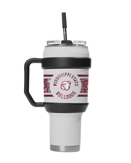 Mississippi State 40oz Stainless Steel Tumbler - White