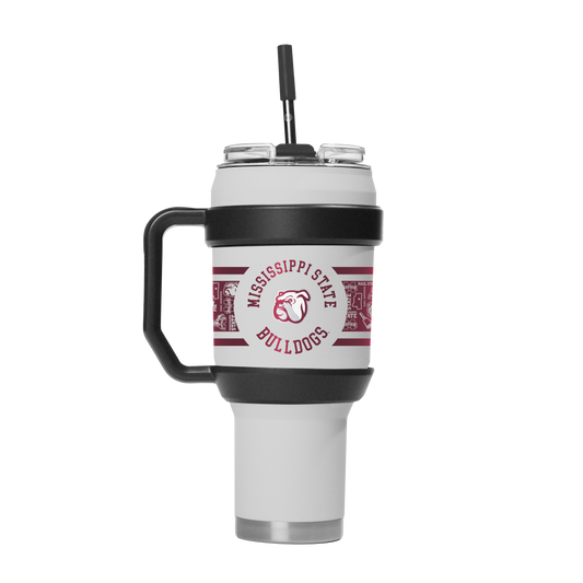Mississippi State 40oz Stainless Steel Tumbler - White