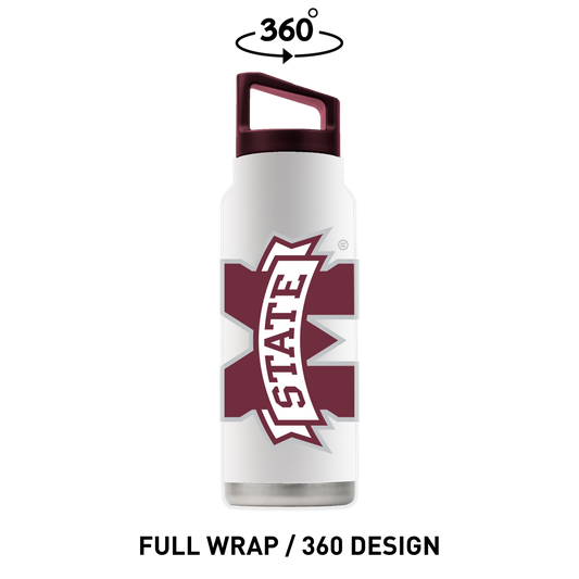 Mississippi State 40oz White Bottle