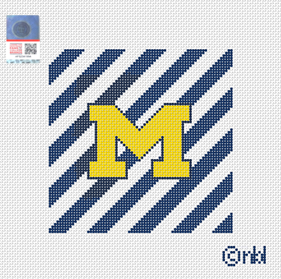 Michigan Stripe Needlepoint Canvas