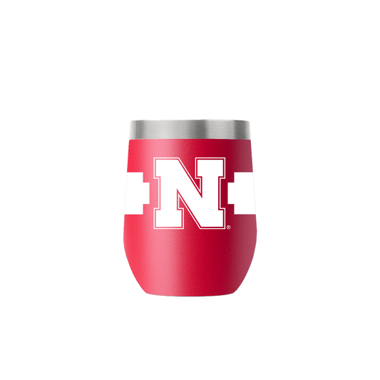Nebraska 12oz Stemless Red Tumbler