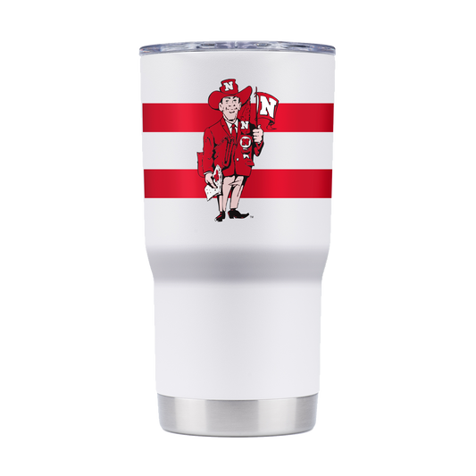 Nebraska College Vault 20oz White Tumbler