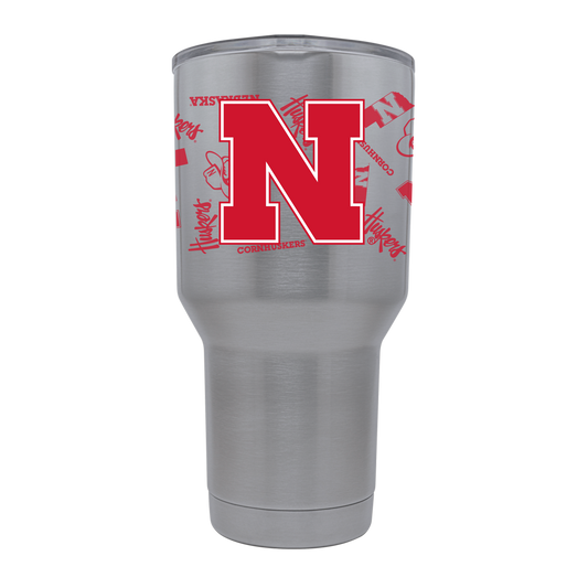 Nebraska 30oz Stainless Steel Tumbler - All Over