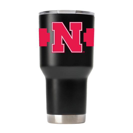 Nebraska 30oz Black Tumbler