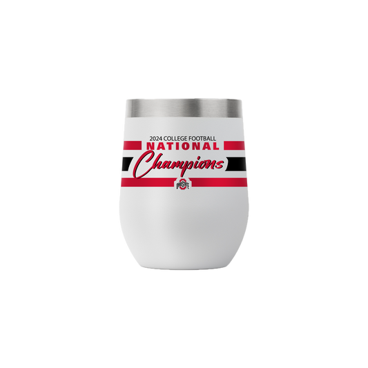 Ohio State 2024 National Champions 12oz Grey Stemless Tumbler