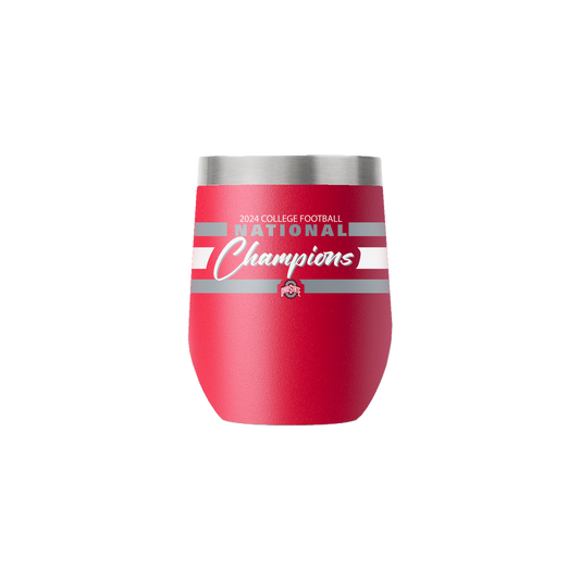 Ohio State 2024 National Champions 12oz Red Stemless Tumbler