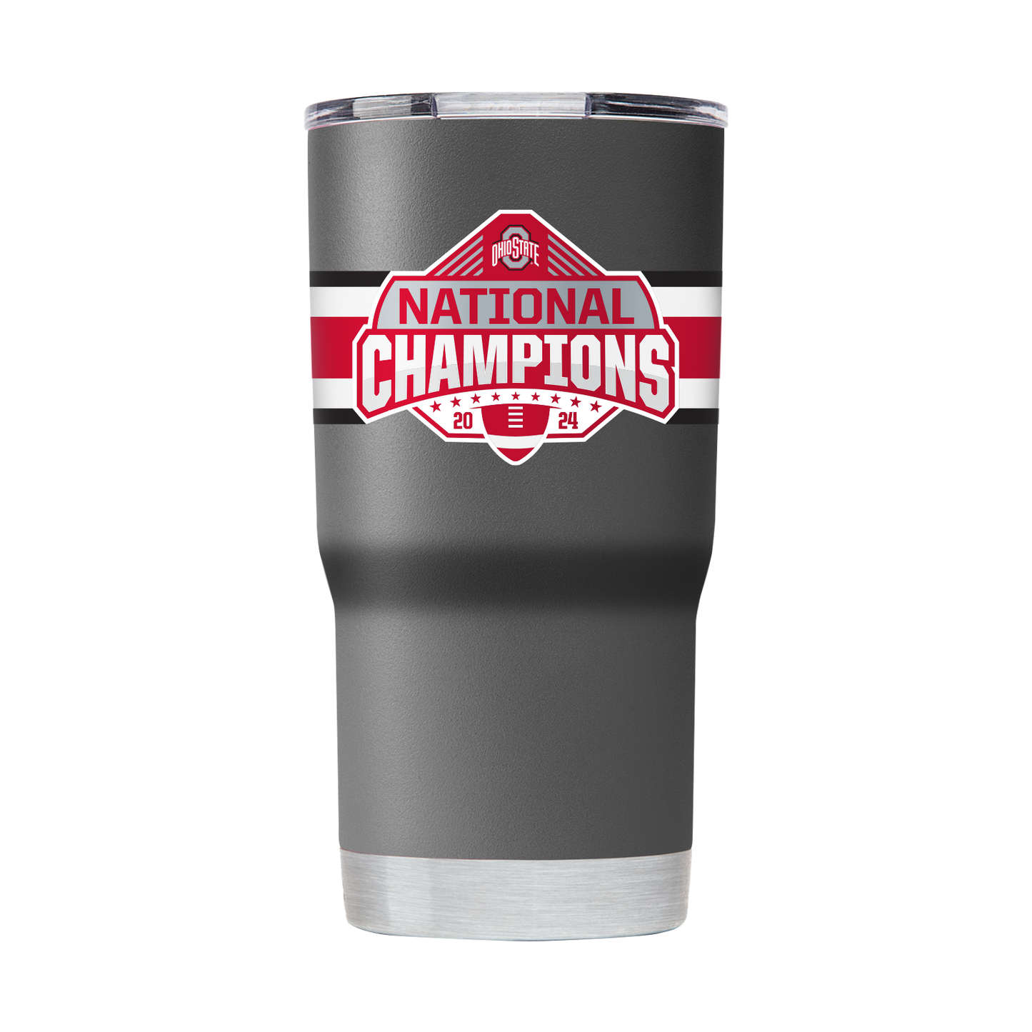 Ohio State 2024 National Champs 20oz Grey Tumbler
