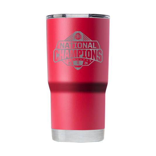 Ohio State 2024 National Champs Laser Etch 20oz Red Tumbler
