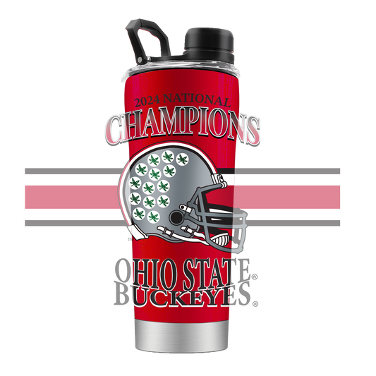 Ohio State 2024 National Champs Red Stainless Steel Shaker