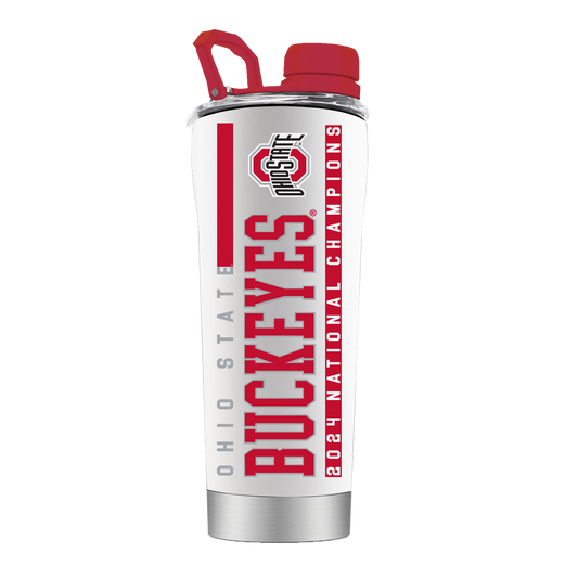 Ohio State 2024 National Champs White Stainless Steel Shaker