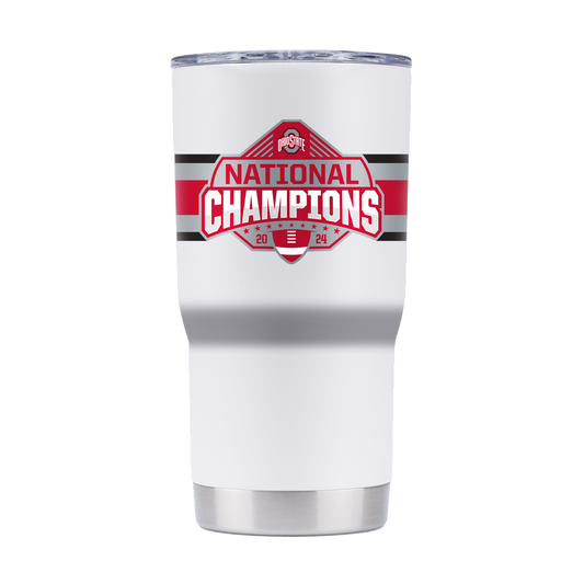 Ohio State 2024 National Champs 20oz White Tumbler