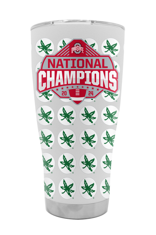 Ohio State 2024 National Champs 30oz White "Buckeye" Tumbler