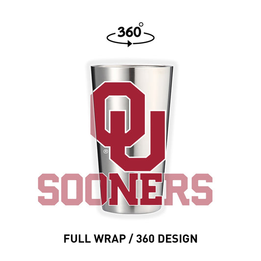 Oklahoma 16oz Stainless Pint