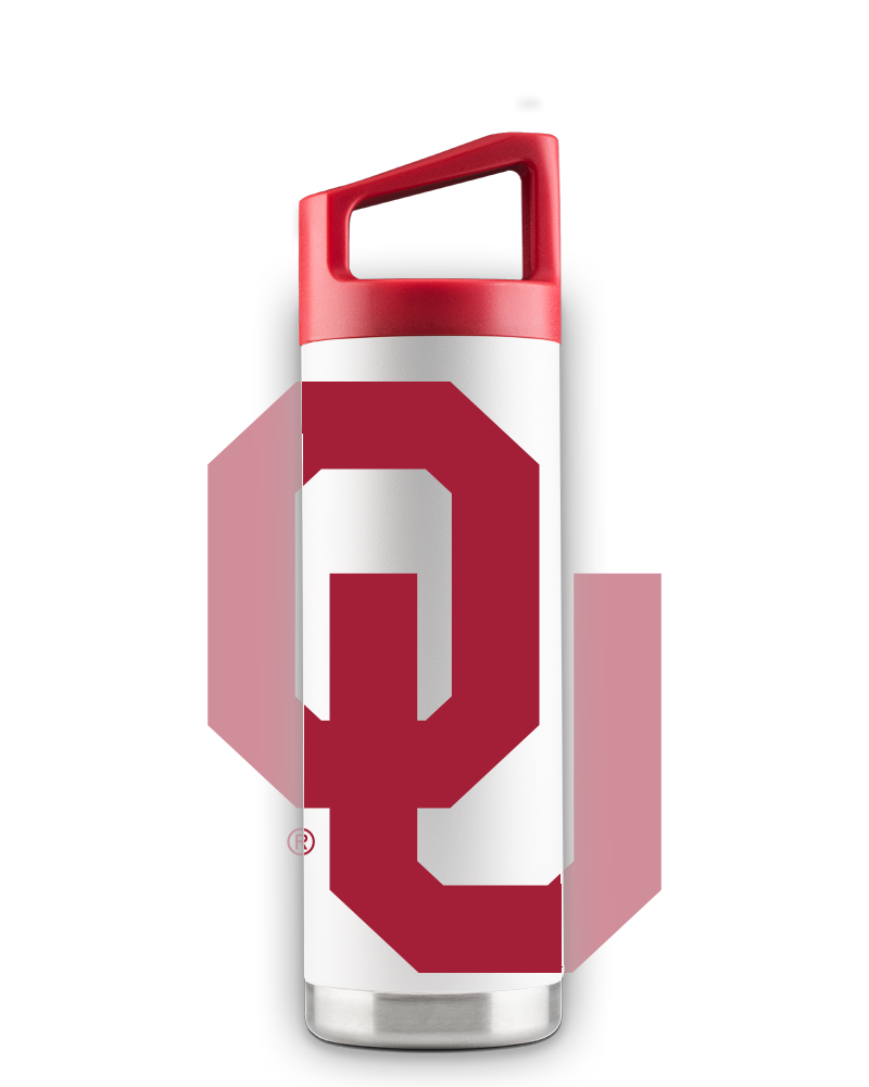 Oklahoma 16oz White Youth Bottle