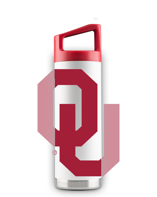 Oklahoma 16oz White Youth Bottle