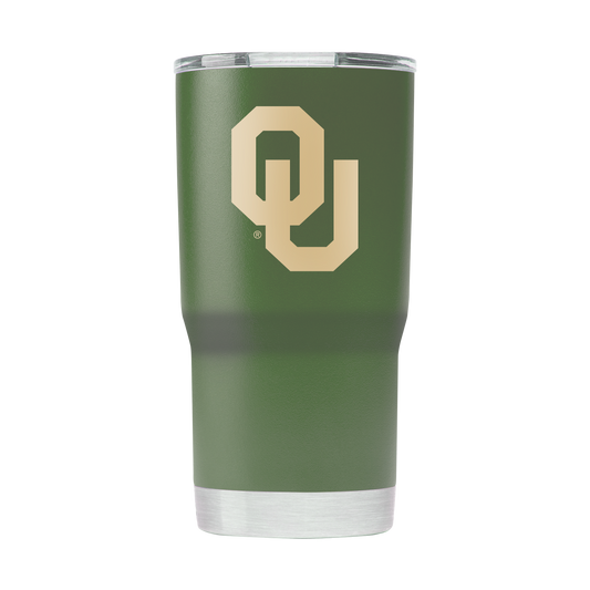 Oklahoma 20oz Olive Green Tumbler - American Flag