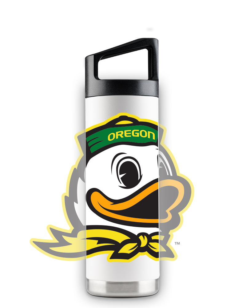 Oregon 16oz White "Mascot" Youth Bottle