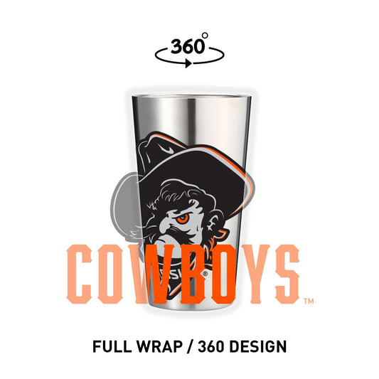 Oklahoma State 16oz Stainless Pint