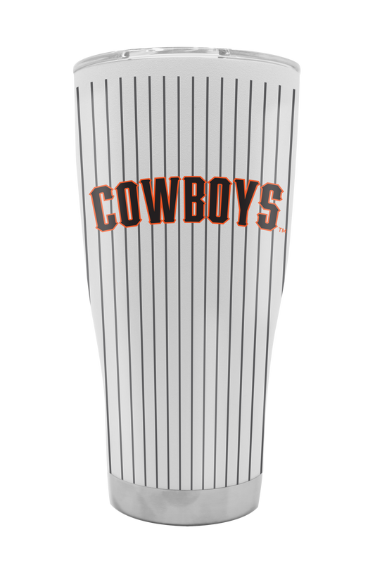 Oklahoma State 30oz Baseball Pinstripe Tumbler
