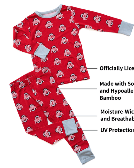 Ohio State Buckeyes Two-Piece Pajama Set Tailgate Tikes