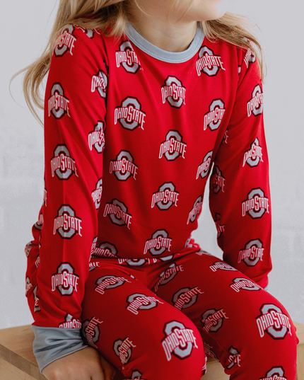 Ohio State Buckeyes Two-Piece Pajama Set Tailgate Tikes