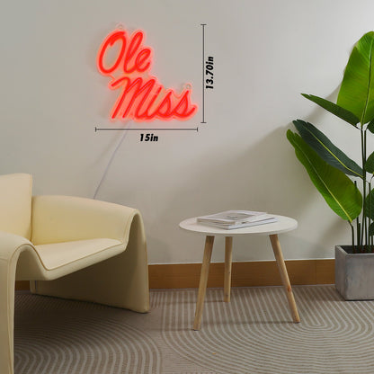 Ole Miss Rebels LED Neon Sign