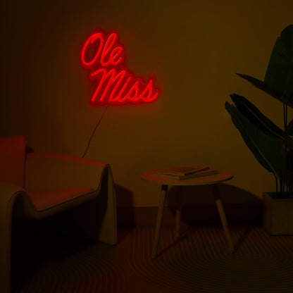 Ole Miss Rebels LED Neon Sign