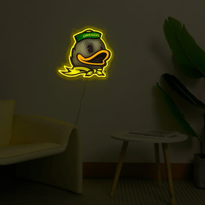 Oregon Duck Logo LED Neon Sign