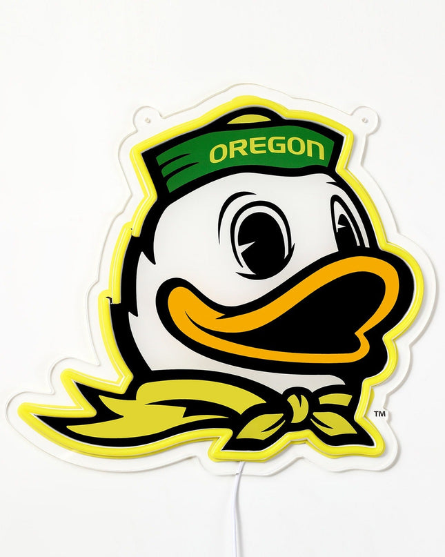 Blemished Oregon Duck Logo Sign - Saturday Neon