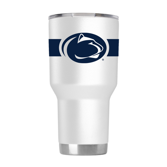 Penn State 30oz White Striped Tumbler