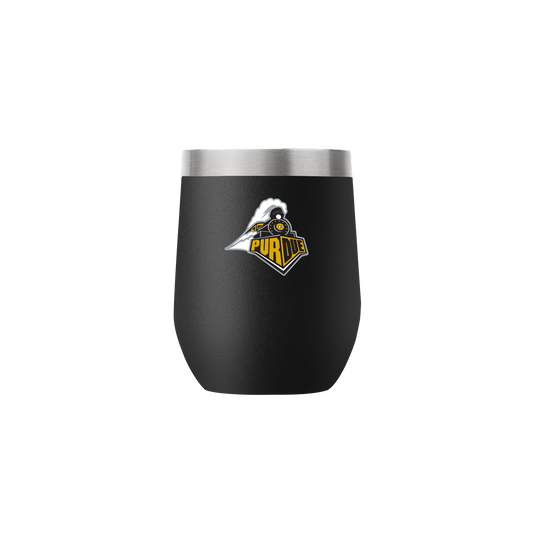 Purdue College Vault 12oz Black Stemless Tumbler