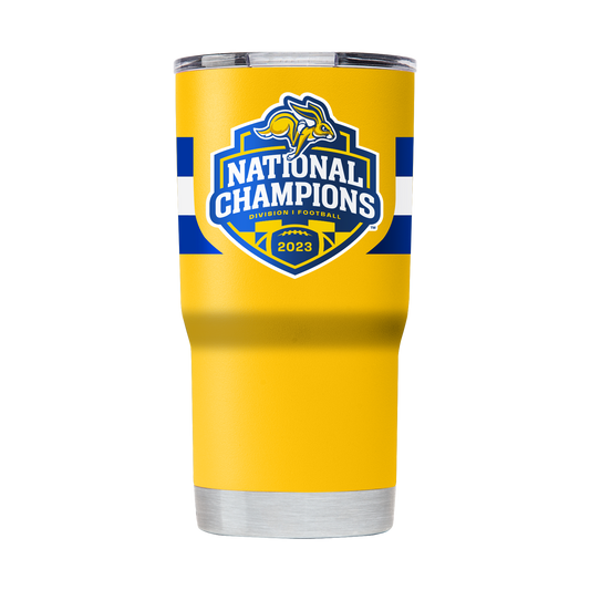 South Dakota State 20oz 2023 National Champs Tumbler - Yellow