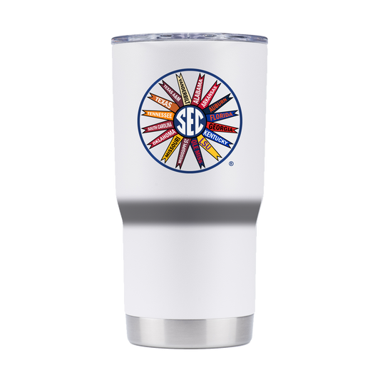 SEC Collection 20oz White Tumbler