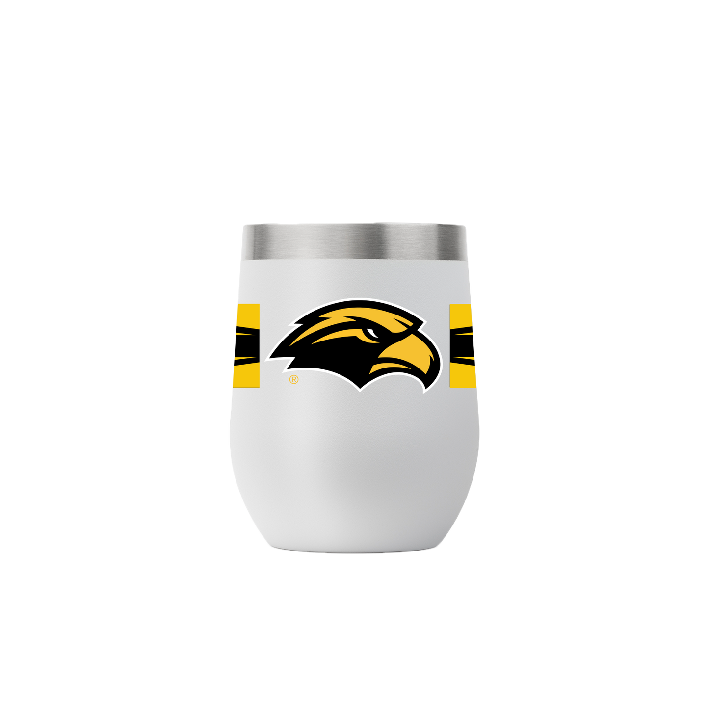Southern Miss 12oz Stemless Light Gray Tumbler