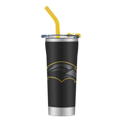 Southern Miss Black Straw Tumbler