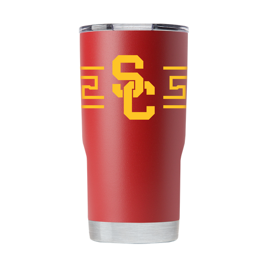 Southern California 20oz Crimson Tumbler with Stripes