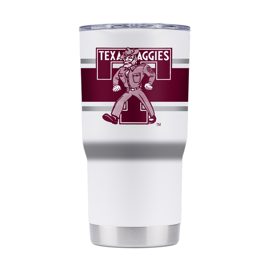 Texas A&M College Vault 20oz White Tumbler