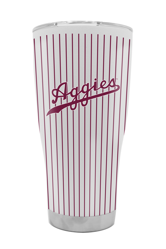 Texas A&M 30oz "Aggies" Baseball Pinstripe Tumbler