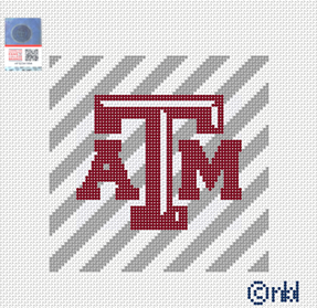 Texas A&M Stripe Needlepoint Canvas