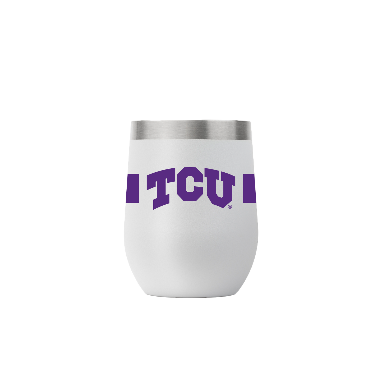 TCU 12oz Stemless Gray Tumbler