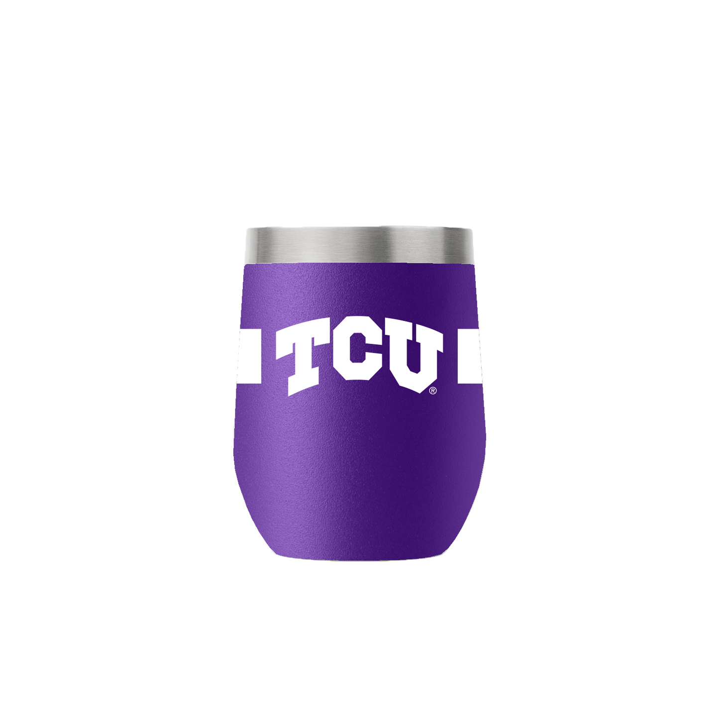 TCU 12oz Stemless Purple Tumbler