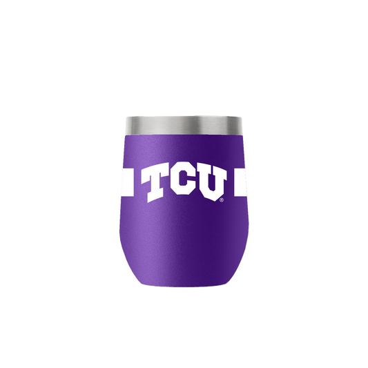 TCU 12oz Stemless Purple Tumbler