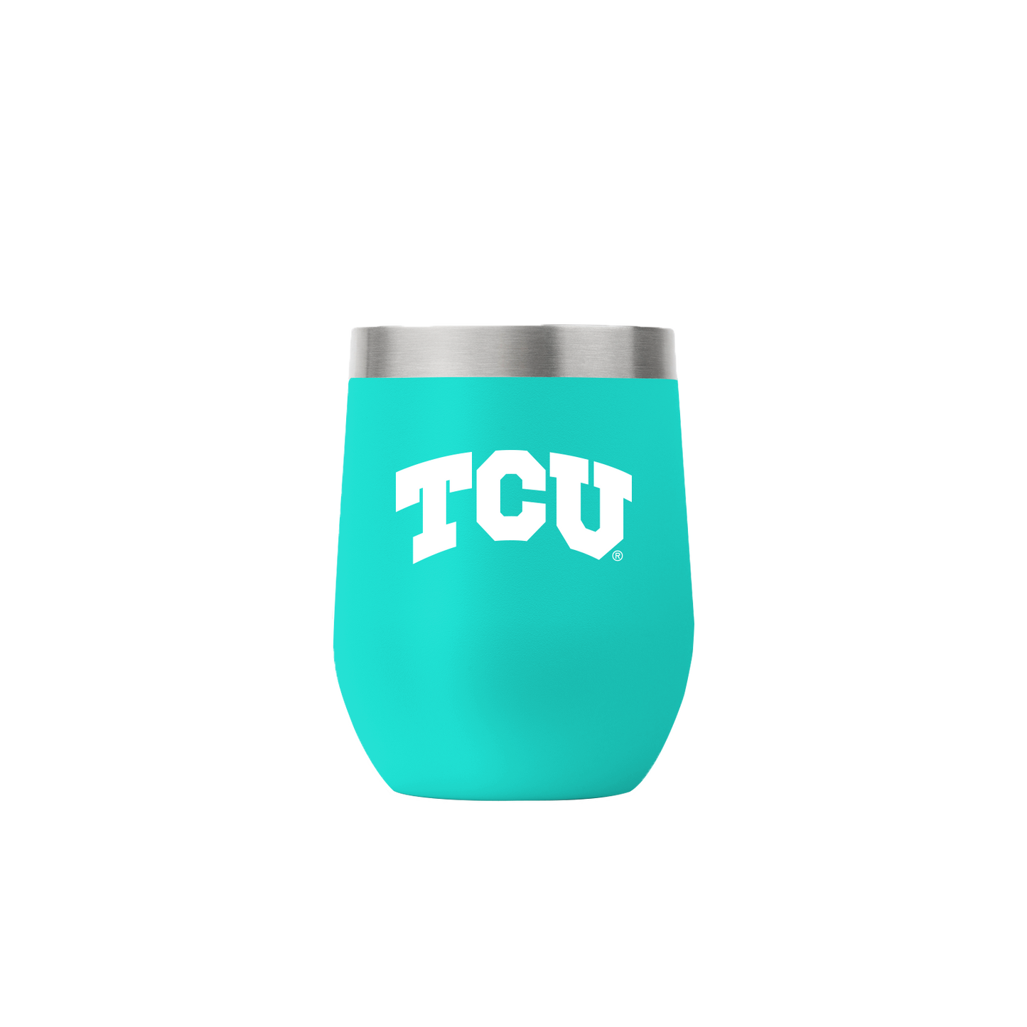 TCU 12oz Stemless Teal Tumbler