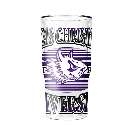 TCU College Vault 16oz 2-Pack Glass Tumblers